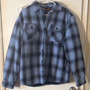 SMITH Blue and Black Plaid Jacket